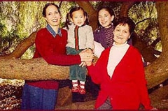 Julie, Olivia, Margot and Olga, Julie's mother